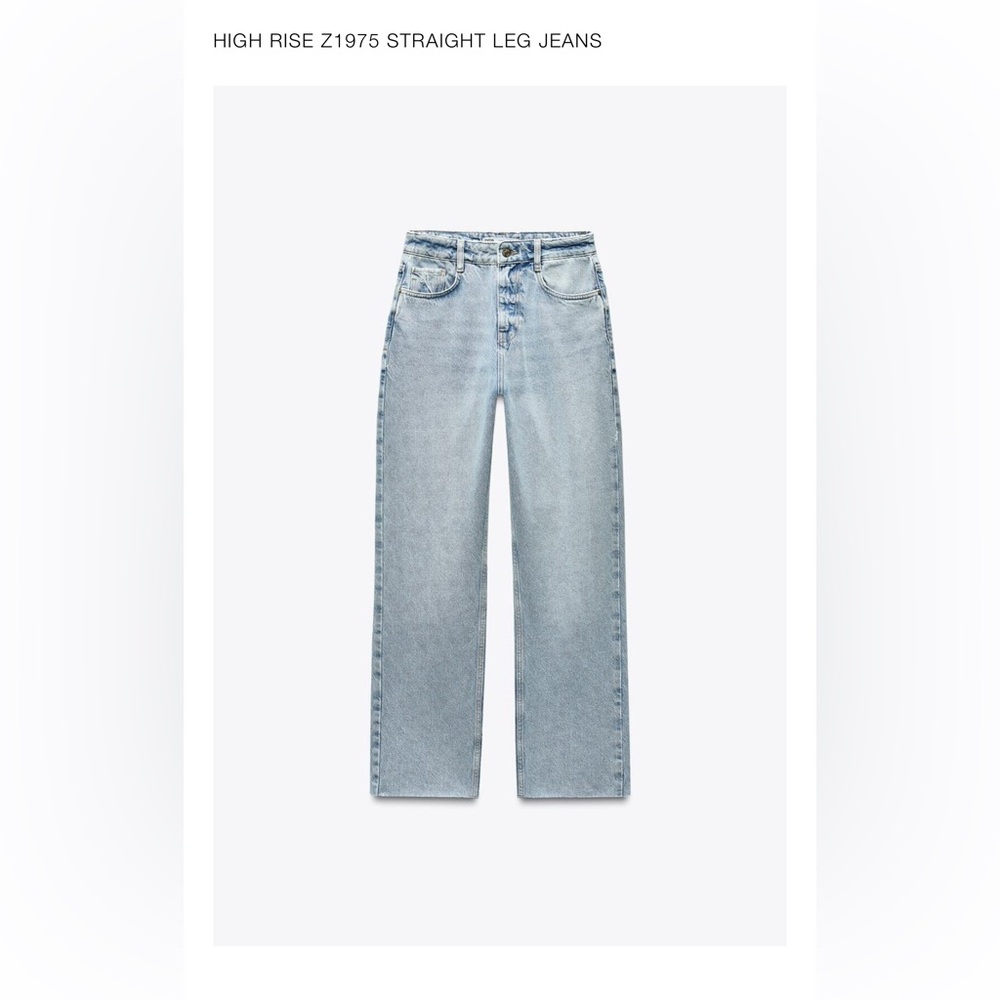 Zara HIGH RISE Z1975 STRAIGHT LEG JEANS